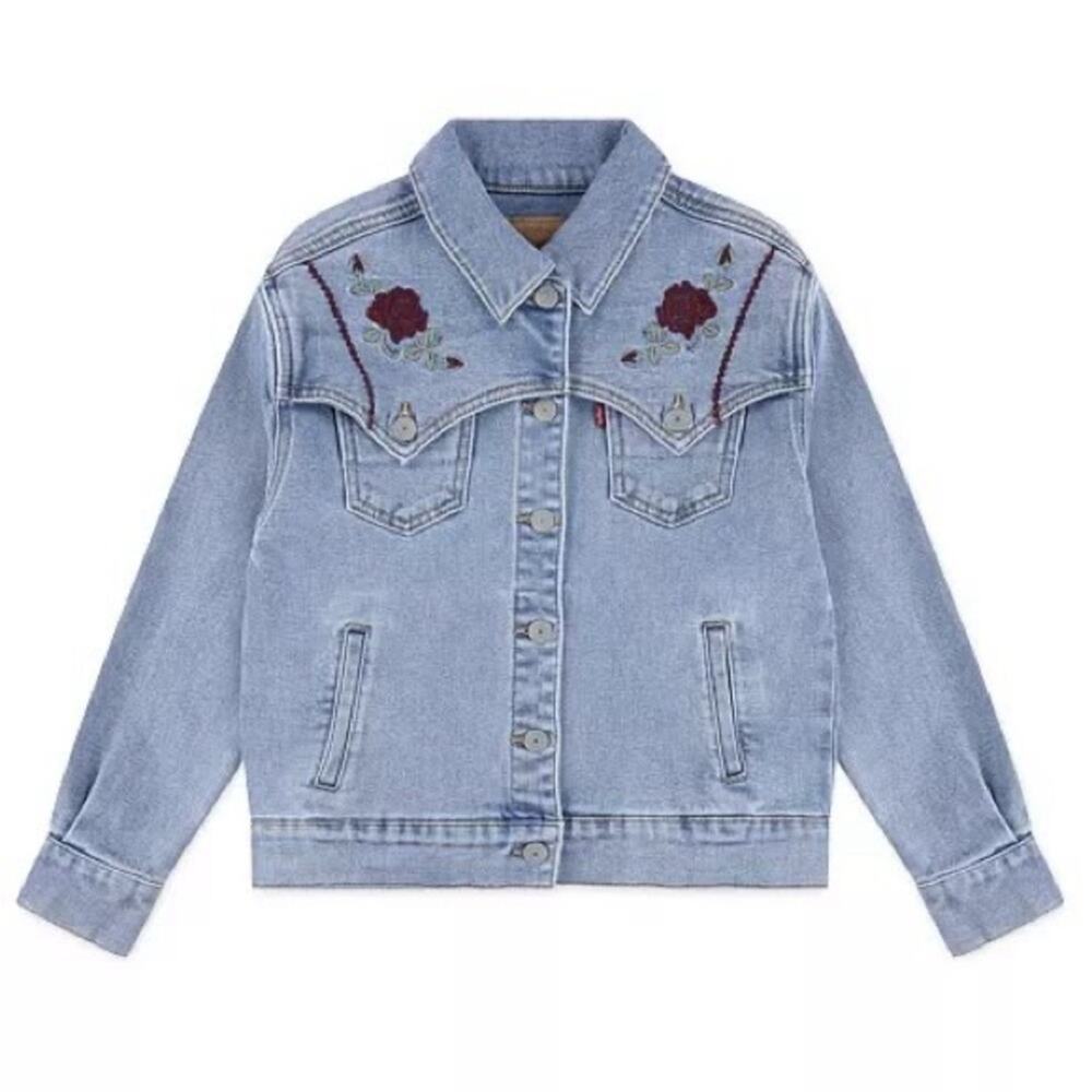 Levi's Girls Oversized Western Trucker Denim Jacket, XL (13-15 Yrs) - NWT